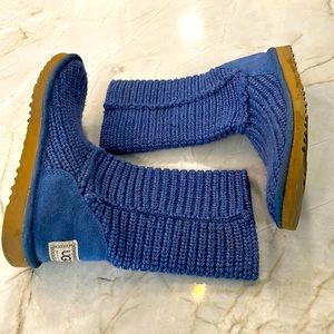 Womens UGG Blue Knit Boots